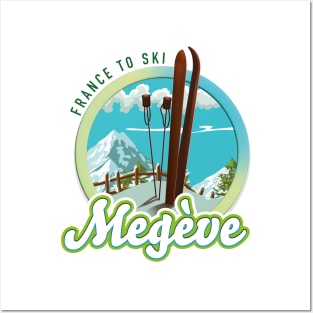 Megève france ski logo Posters and Art